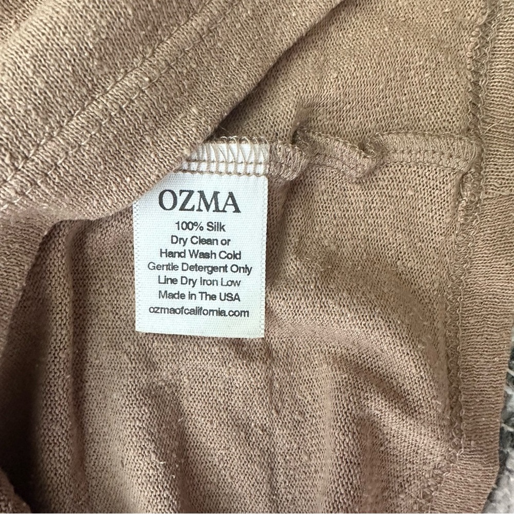 ozma • california boy tank regen silk noil jersey raw tea tan xs slow fashion - Picture 4 of 4